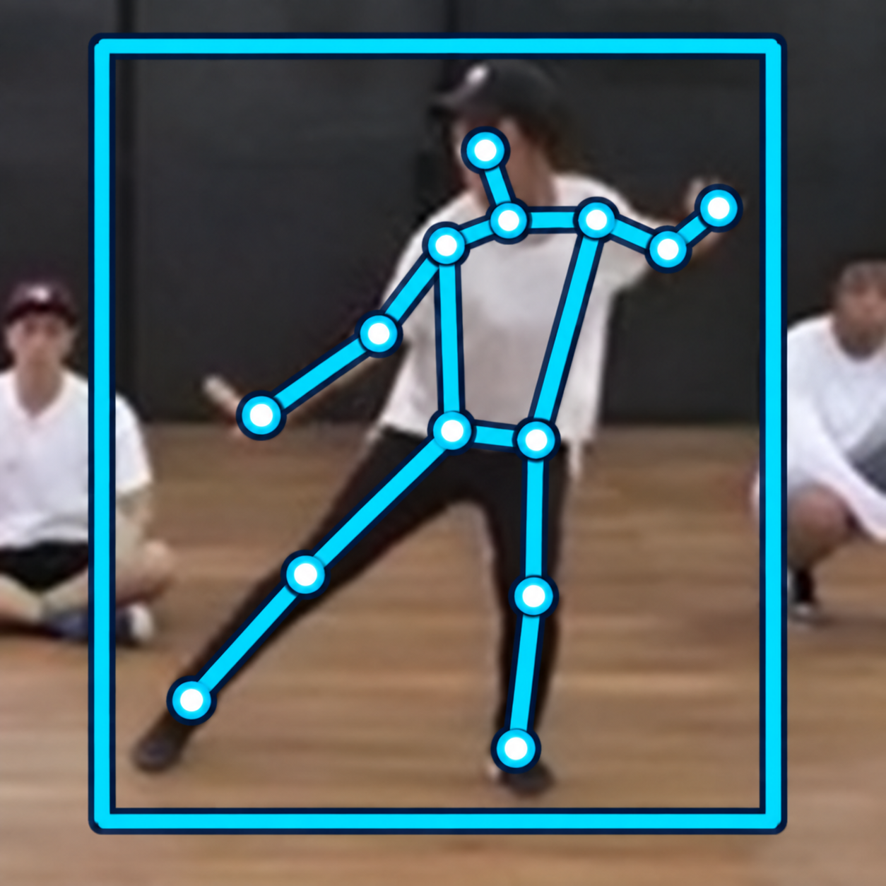 PRE: bbox and keypoints: annotated frame 2